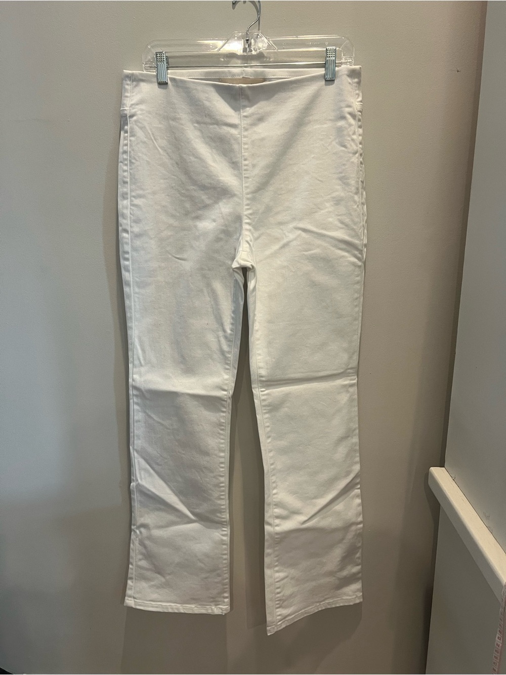 Soft Surroundings White Flared Stretch Jeans